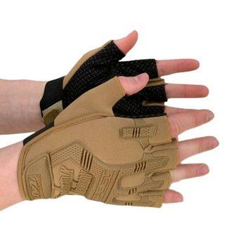 Перчатки тактические Mechanix M-Pact беспалые, койот 000006162-3 фото