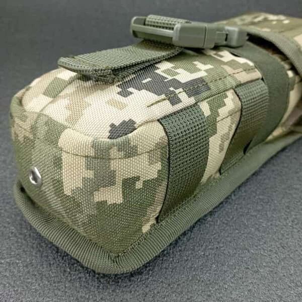 Підсумок Sam одинарний високий для двох магазинів АК із клапаном на фасті, піксель, Cordura 000002128-7 фото